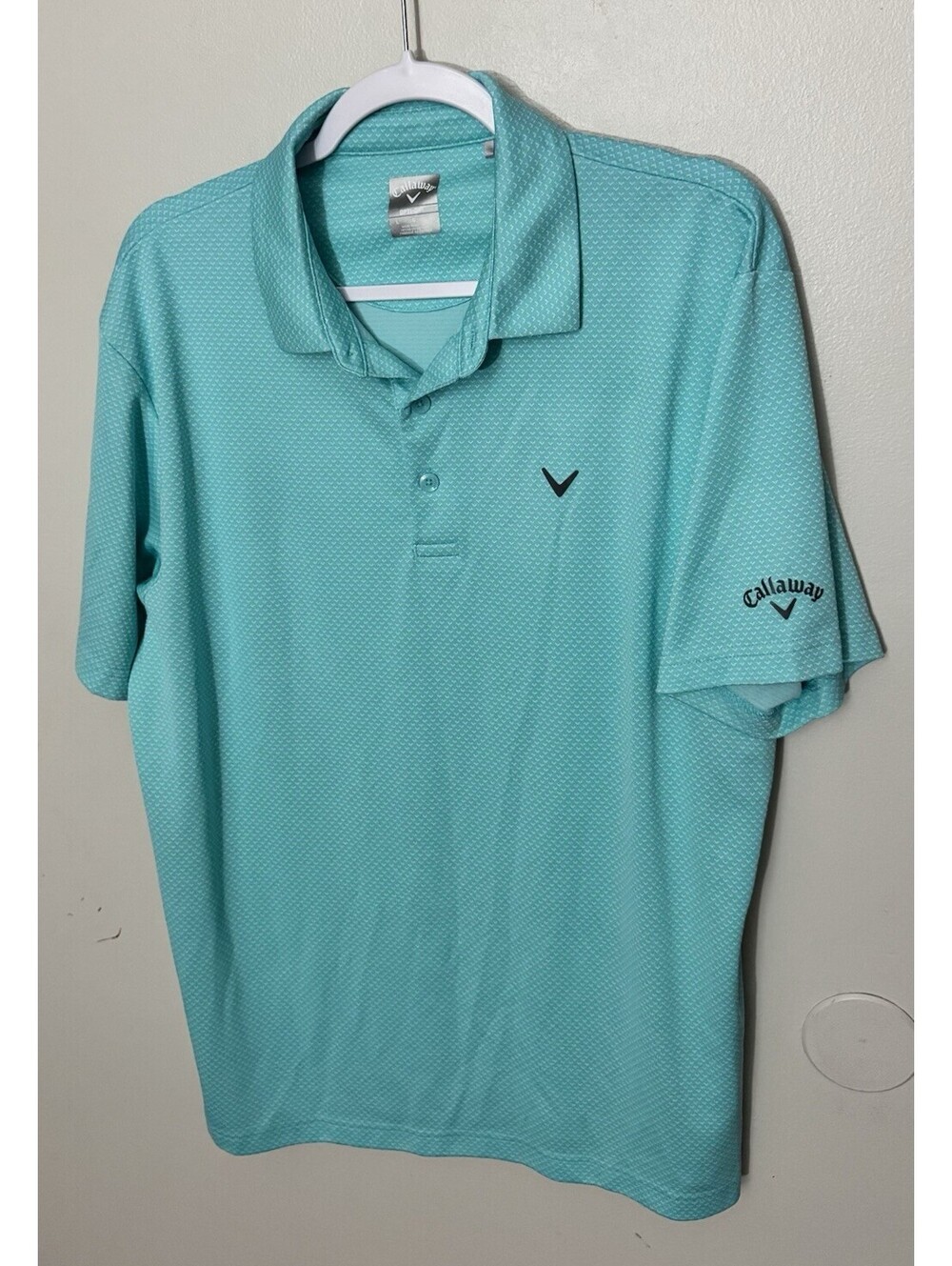 Callaway Opti Dri Men's Size Large Geometric Golf Polo Shirt NWOT